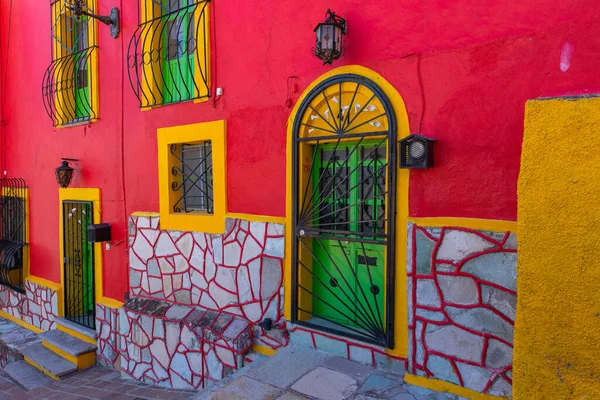Maisons Coloniales Colorées Dans Vieille Ville Guanajuato Ruelles Colorées Rues — Photo
