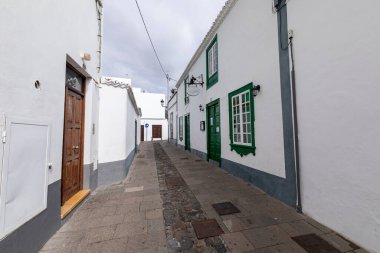 Beautiful colorful streets of old colonial town in Los Llanos de Aridane in La Palma Island, Canary Islands, Spain.