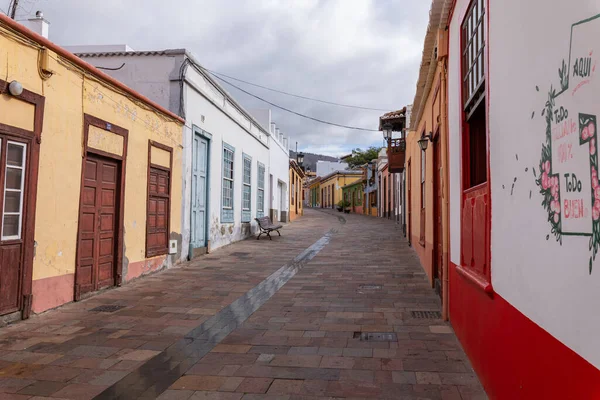 Hermosas Calles Coloridas Del Casco Antiguo Colonial Los Llanos Aridane —  Fotos de Stock