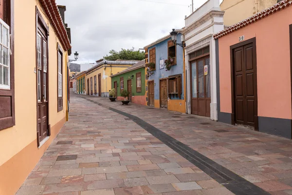 Hermosas Calles Coloridas Del Casco Antiguo Colonial Los Llanos Aridane —  Fotos de Stock