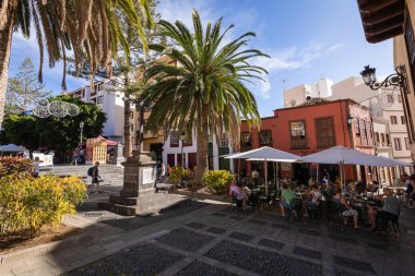 Santa Cruz 'da geleneksel mimari - İspanya' nın Kanarya Adaları, La Palma adasının başkenti.