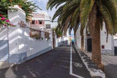 Santa Cruz 'da geleneksel mimari - İspanya' nın Kanarya Adaları, La Palma adasının başkenti.