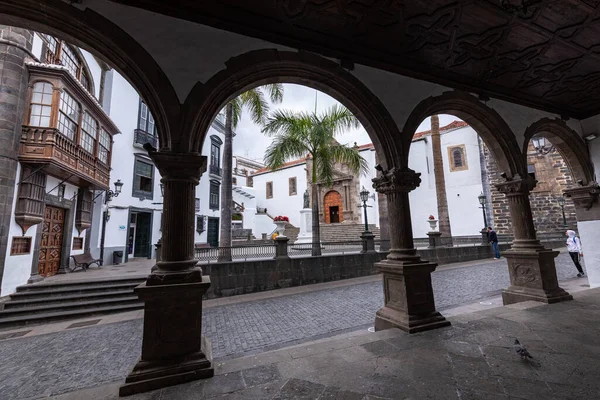Santa Cruz Palma Nın Merkezinde Iglesia Salvador Eski Barok Mezhebi — Stok fotoğraf