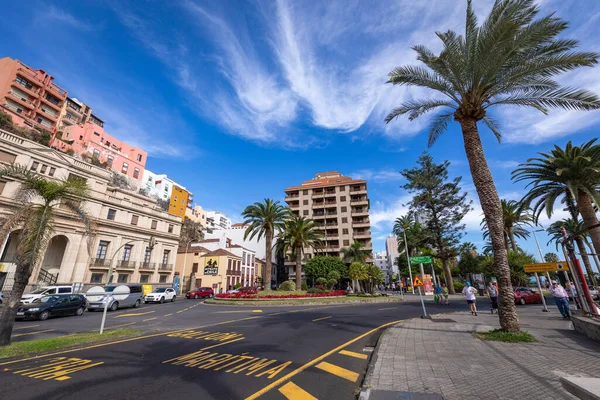 Traditionele Architectuur Santa Cruz Hoofdstad Van Het Eiland Palma Canarische — Stockfoto