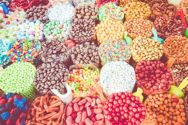 Market Stall Full Candys — Stock Photo, Image