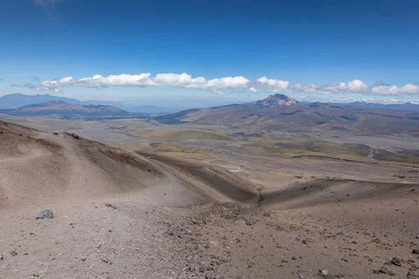 Widok Wulkanu Cotopaxi Podczas Trasy Trekkingowej Park Narodowy Cotopaxi Ekwador — Zdjęcie stockowe