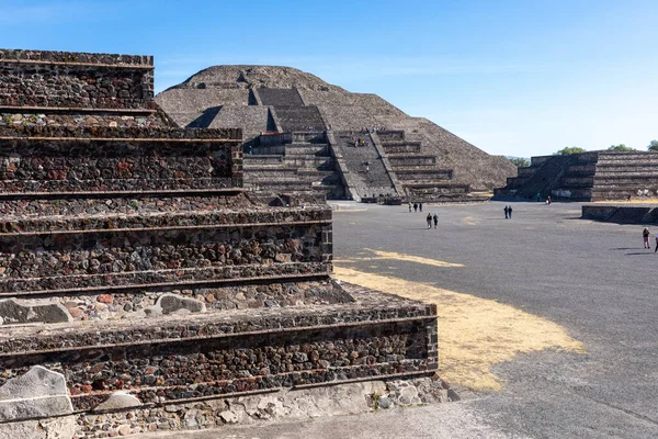 Пирамиды Древнем Городе Теотиуакан Мексике — стоковое фото
