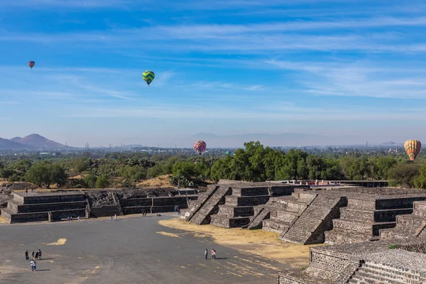 Piramisok Ősi Város Teotihuacan Mexikóban — Stock Fotó