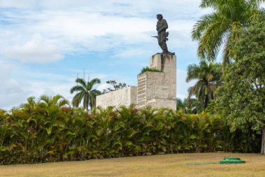 SANTA CLARA, CUBA - 19 Aralık 2019: Che Guevara Anıtı, Plaza de la Revolution, Santa Clara, Küba.