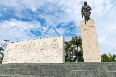 SANTA CLARA, CUBA - 19 Aralık 2019: Che Guevara Anıtı, Plaza de la Revolution, Santa Clara, Küba.