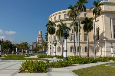 HAVANA, CUBA - 10 Aralık 2019: Havana, Küba 'da El Capitolio olarak bilinen Ulusal Kongre Binası.