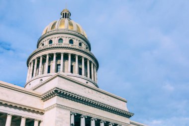 HAVANA, CUBA - 10 Aralık 2019: Havana, Küba 'da El Capitolio olarak bilinen Ulusal Kongre Binası.