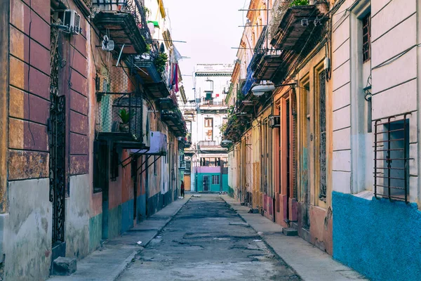 Havana Cuba 2019 Havana Old Town Street Local People Tourist — 스톡 사진