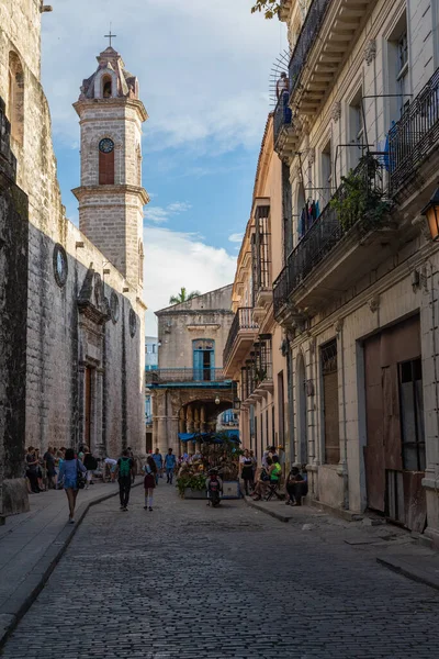Havana Cuba Δεκεμβρίου 2019 Καθεδρικός Ναός Του San Cristobal Στην — Φωτογραφία Αρχείου