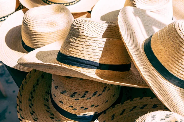 Street Market Selling Hats Traditional Handcrafted Merchandise Sale Trinidad Cuba — Stock Photo, Image