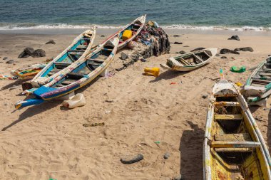 Goree Adası, Dakar, Senegal 'de geleneksel mimari. Batı Afrika.