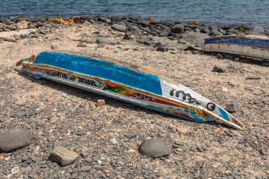 Goree Adası, Dakar, Senegal 'de geleneksel mimari. Batı Afrika.