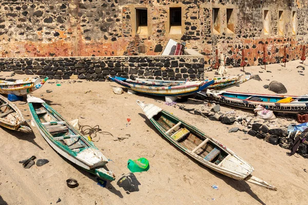 Goree Adası, Dakar, Senegal 'de geleneksel mimari. Batı Afrika.