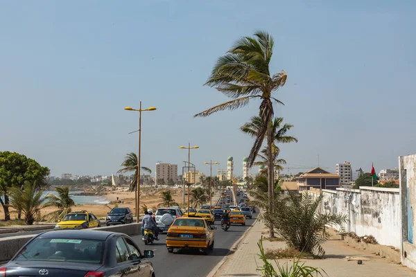 Dakar Senegal Novembre 2019 Persone Che Lavorano Trafficano Nella Capitale — Foto Stock