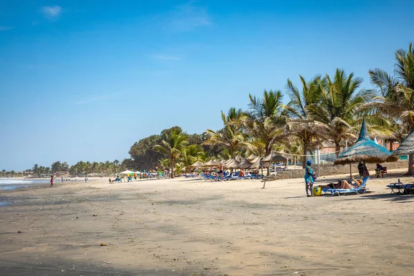 Serrekunda Gâmbia Novembro 2019 Praia Perto Tira Hotel Senegambia Gâmbia — Fotografia de Stock