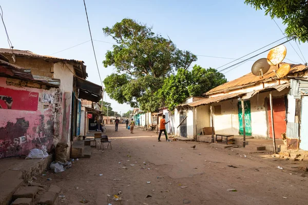 Bakau Gambia Novembro 2019 Pequena Cidade Típica Gâmbia Bakau — Fotografia de Stock