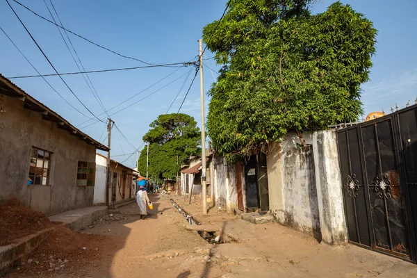 Bakau Gambia Novembro 2019 Pequena Cidade Típica Gâmbia Bakau — Fotografia de Stock