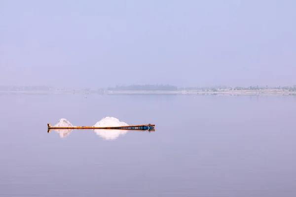 Boats Lac Rose Retba Lake Dakar Senegal West Africa Unesco — Stock Photo, Image
