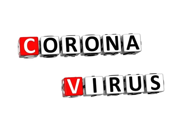 Coronavirus Covid Rood Witte Kruiswoordpuzzel Witte Achtergrond — Stockfoto