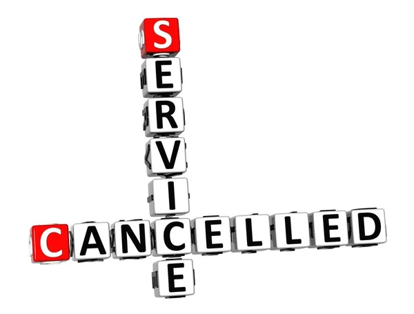 Service Closed Cancelled Coronavirus Covid Red White Crossword Puzzle White — Stock Photo, Image