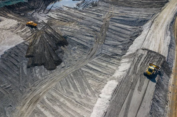 Aerial View Industrial Mineral Open Pit Mine Opencast Mining Quarry — Stock Photo, Image