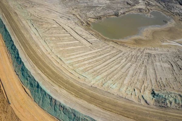 Vista Aérea Mina Cielo Abierto Minerales Industriales Minería Cielo Abierto — Foto de Stock