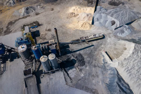 Вид Повітря Шахту Промислового Мінералу Відкритий Гірничий Кар Великою Кількістю — стокове фото