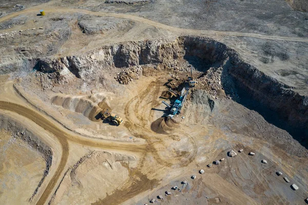 Aerial View Industrial Mineral Open Pit Mine Opencast Mining Quarry — Stock Photo, Image