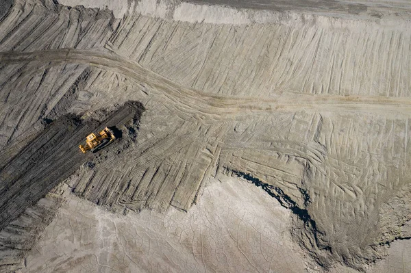 Vista Aérea Mina Cielo Abierto Minerales Industriales Cantera Minera Cielo — Foto de Stock