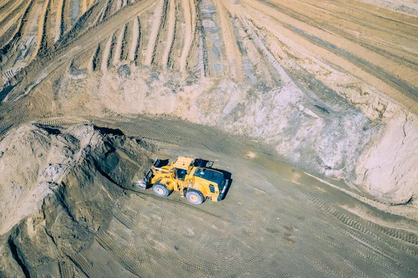 Aerial View Industrial Mineral Open Pit Mine Opencast Mining Quarry — Stock Photo, Image