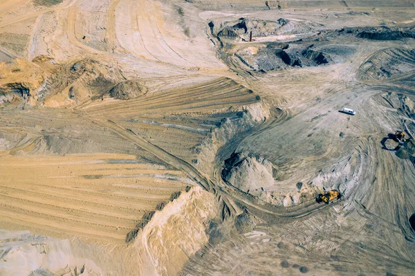 Aerial View Industrial Mineral Open Pit Mine Opencast Mining Quarry — Stock Photo, Image