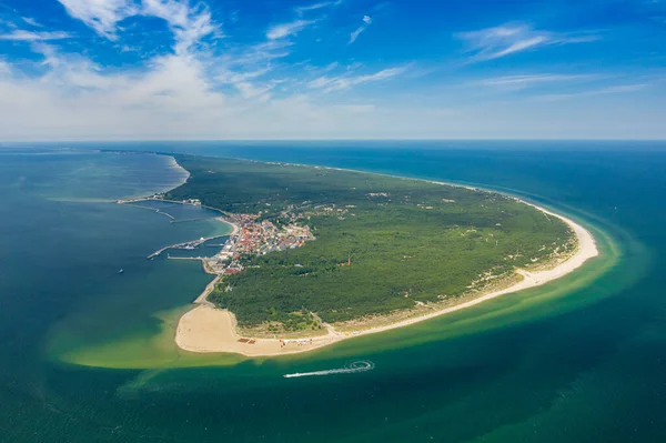 Вид Повітря Гель Піренейський Півострів Польщі Балтійському Морі Затоці Пак — стокове фото