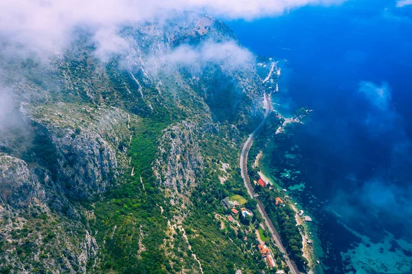 Vista Aérea Costa Riviera Francesa Cerca Niza Costa Azul Francia — Foto de Stock