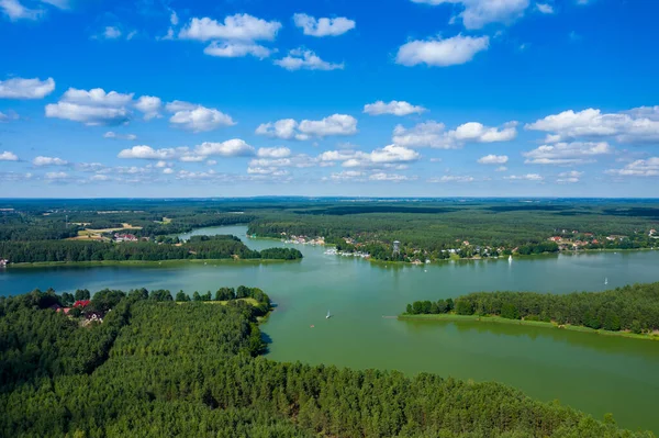 Luchtfoto Van Het Wdzydze Landschapspark Kashubian Landschap Park Kaszuby Wdzydze — Stockfoto