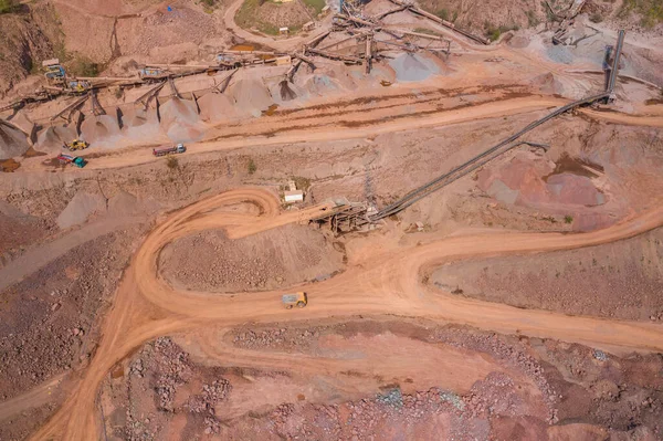 Mining Industrial Open Pit Mineral Mine Aerial View Opencast Mining — Stock Photo, Image