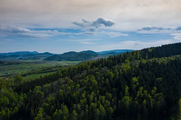 Luftaufnahme Des Eulengebirges Polen Niederschlesien — Stockfoto