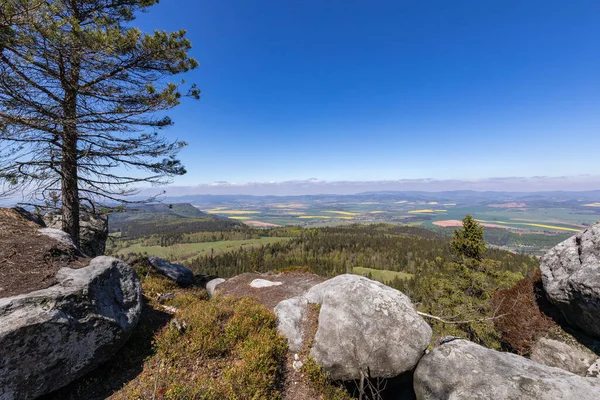 Stolowe Mountains National Park Utsikt Från Szczeliniec Wielki Nära Kudowa — Stockfoto