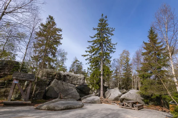 Nationaal Park Stolowe Mountains Kudowa Zdroj Polen Een Populaire Bestemming — Stockfoto