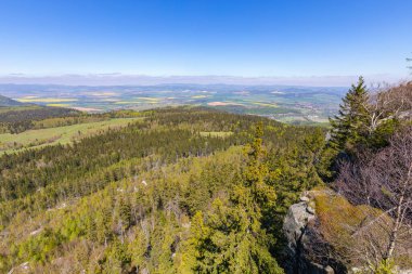 Stolowe Dağları Ulusal Parkı. Kudowa-Zdroj yakınlarındaki Szczeliniec Wielki, Aşağı Silezya, Polonya.