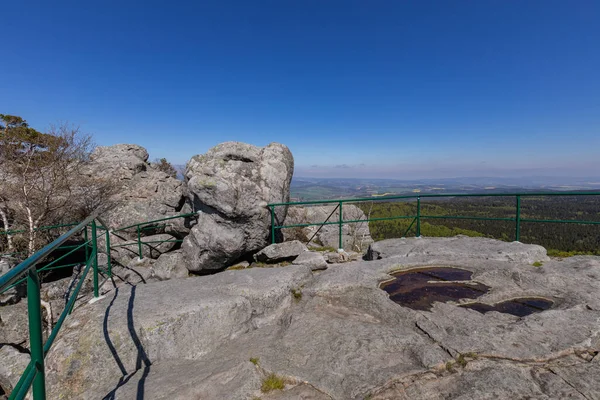 Nationaal Park Stolowe Mountains Pad Rock Labyrinth Wandelpad Bledne Skaly — Stockfoto