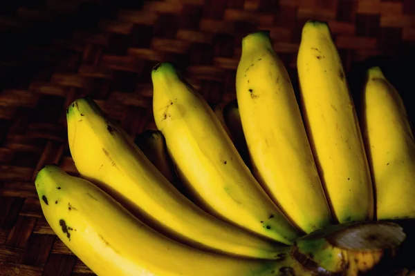 Closeup cavendish banana fruit, yellow color so fresh. — Stock Photo, Image