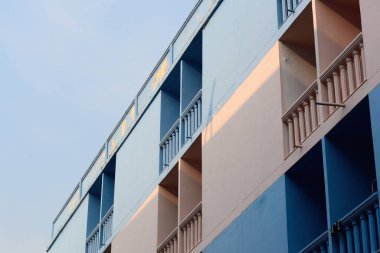 Chiangmai, Tayland 'da klasik mavi ton binası.