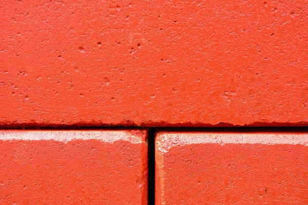 Exterior Brick Wall Painted Reddish Orange Grunge Background — Stock Photo, Image