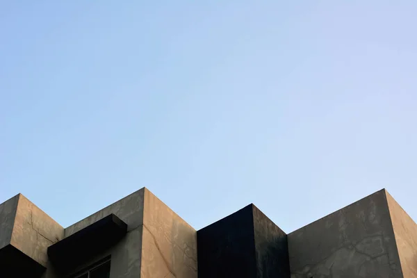 Abstract architecture of a modern building with blue sky