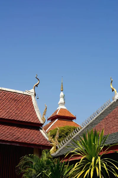 Lamphun Thailand Mar 2020 White Temple Building Wat Phra Hariphunchai — стокове фото